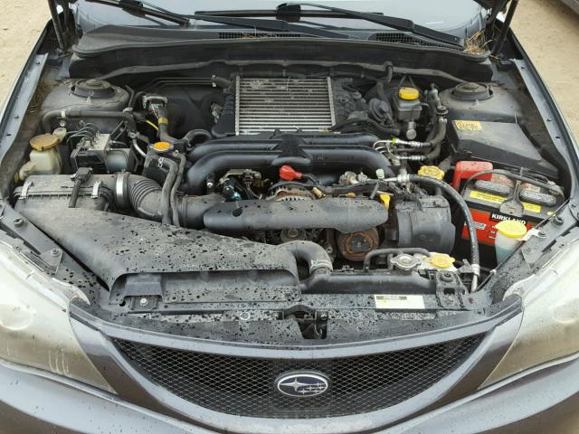 JF1GH75668G805202 - 2008 SUBARU IMPREZA WR CHARCOAL photo 7