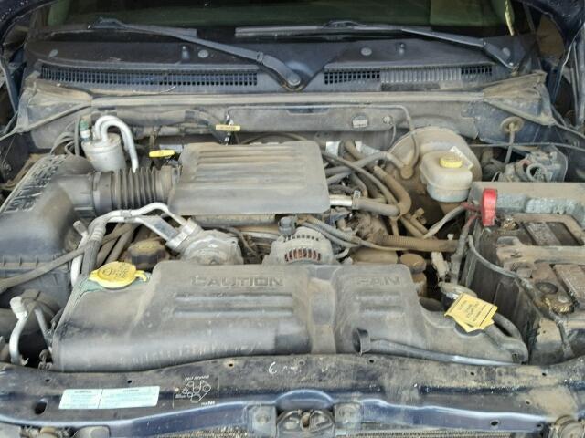 1B7GG2AN21S164727 - 2001 DODGE DAKOTA BLUE photo 7