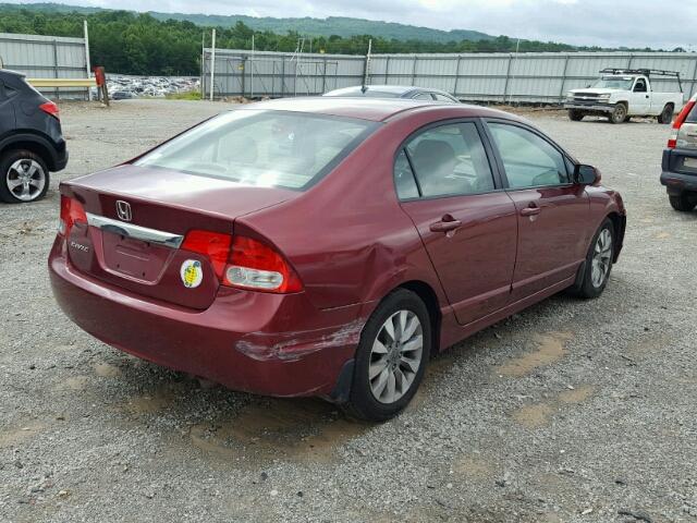 2HGFA1F91AH511850 - 2010 HONDA CIVIC EXL 红色 照片 4