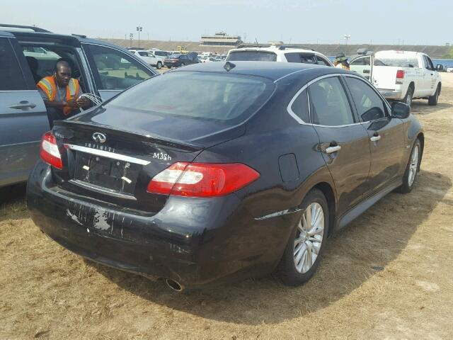 JN1EY1AP1CM910160 - 2012 INFINITI M35H BLACK photo 4