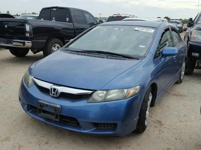 2HGFA1F5XAH321252 - 2010 HONDA CIVIC BLUE photo 2