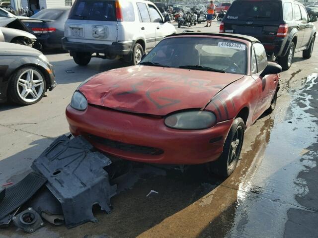 JM1NB3537X0120229 - 1999 MAZDA MX-5 MIATA RED photo 2