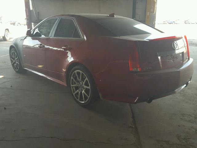 1G6DV5EPXD0158604 - 2013 CADILLAC CTS-V RED photo 3