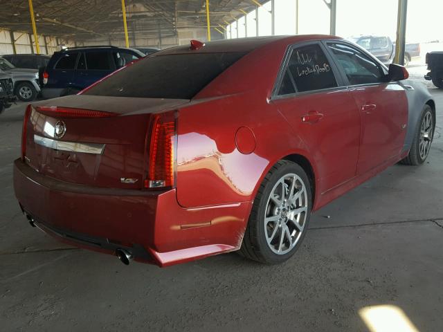 1G6DV5EPXD0158604 - 2013 CADILLAC CTS-V RED photo 4