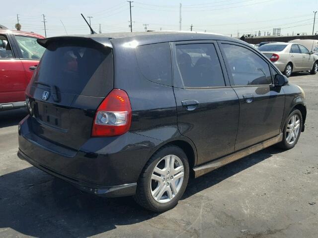 JHMGD38648S047074 - 2008 HONDA FIT SPORT BLACK photo 4