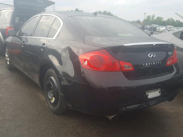 JN1DV6AR9BM450926 - 2011 INFINITI G25 BLACK photo 3