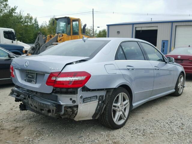 WDDHF8JB6DA690570 - 2013 MERCEDES-BENZ E BLUE photo 4