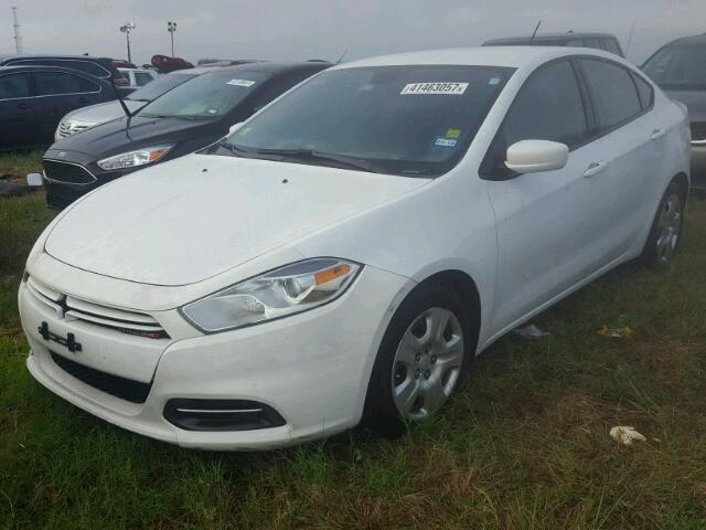 1C3CDFAA4FD131787 - 2015 DODGE DART SE WHITE photo 2