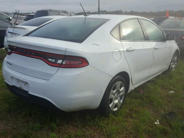 1C3CDFAA4FD131787 - 2015 DODGE DART SE WHITE photo 4