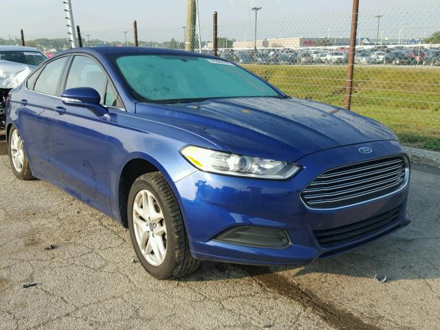 1FA6P0H79F5101711 - 2015 FORD FUSION SE BLUE photo 1