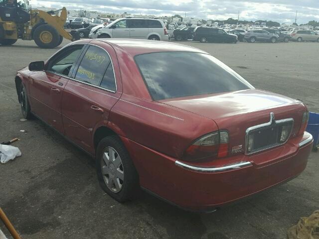 1LNHM86S74Y642779 - 2004 LINCOLN LS RED photo 3