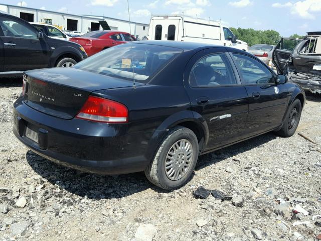 1C3EL46X02N136406 - 2002 CHRYSLER SEBRING LX BLACK photo 4