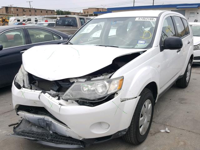 JA4MS31X47Z003671 - 2007 MITSUBISHI OUTLANDER WHITE photo 2