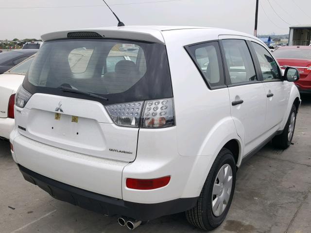 JA4MS31X47Z003671 - 2007 MITSUBISHI OUTLANDER WHITE photo 4