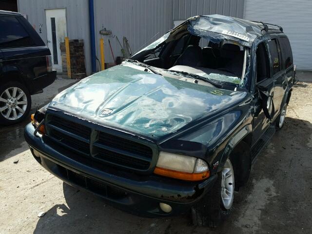 1B4HS28N2YF287128 - 2000 DODGE DURANGO GREEN photo 2