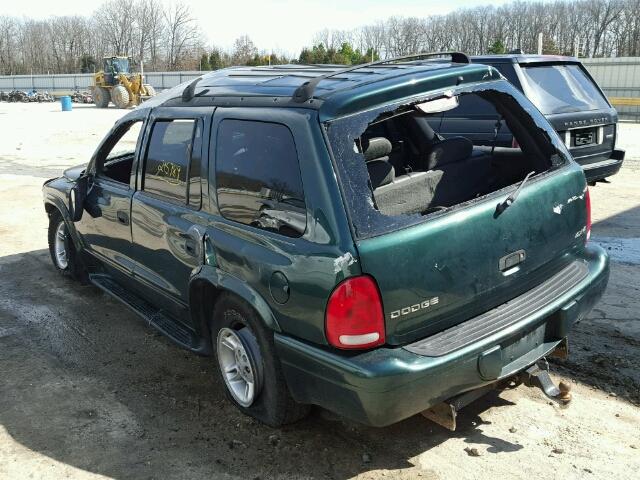 1B4HS28N2YF287128 - 2000 DODGE DURANGO GREEN photo 3