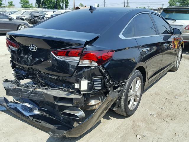 5NPE34AF9JH600379 - 2018 HYUNDAI SONATA SPO BLACK photo 4