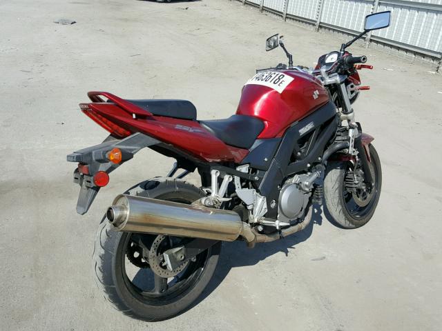 JS1VP53A872105056 - 2007 SUZUKI SV650 RED photo 4