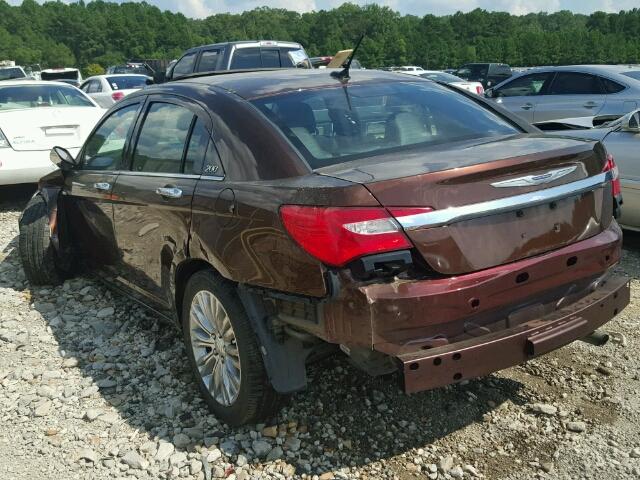 1C3CCBCB0CN181481 - 2012 CHRYSLER 200 BROWN photo 3