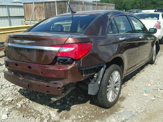 1C3CCBCB0CN181481 - 2012 CHRYSLER 200 BROWN photo 4