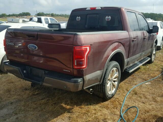 1FTEW1CF3FKD06312 - 2015 FORD F150 SUPER BROWN photo 4