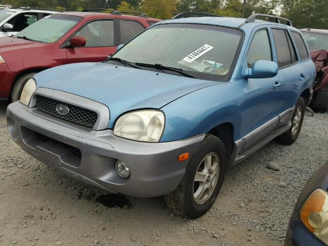 KM8SC13D34U836965 - 2004 HYUNDAI SANTA FE G BLUE photo 2