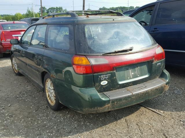 4S3BH645X27309219 - 2002 SUBARU LEGACY GT GREEN photo 3