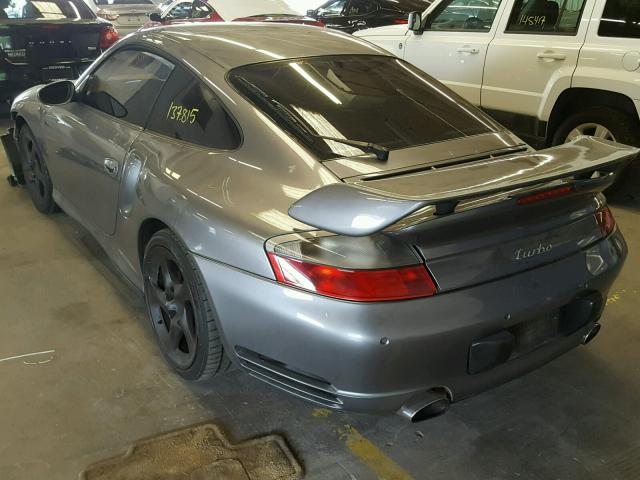 WP0AB29991S685407 - 2001 PORSCHE 911 TURBO GRAY photo 3