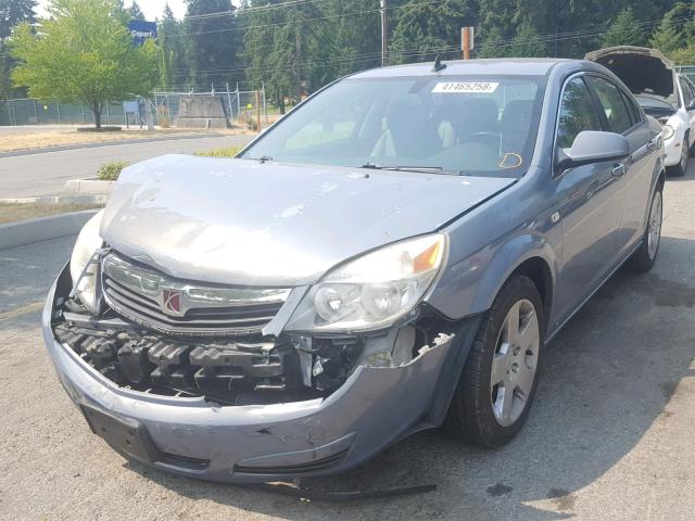 1G8ZS57B89F109459 - 2009 SATURN AURA XE BLUE photo 2