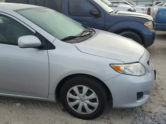 1NXBU4EEXAZ227274 - 2010 TOYOTA COROLLA BA SILVER photo 9