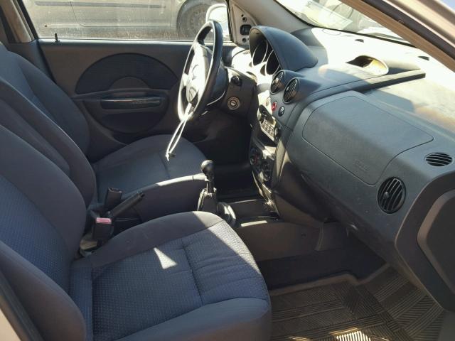 KL1TD66607B691584 - 2007 CHEVROLET AVEO BASE Күміс фото 5