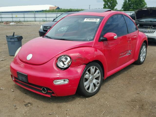 3VWCD21C43M444017 - 2003 VOLKSWAGEN NEW BEETLE წითელი ფოტო 2