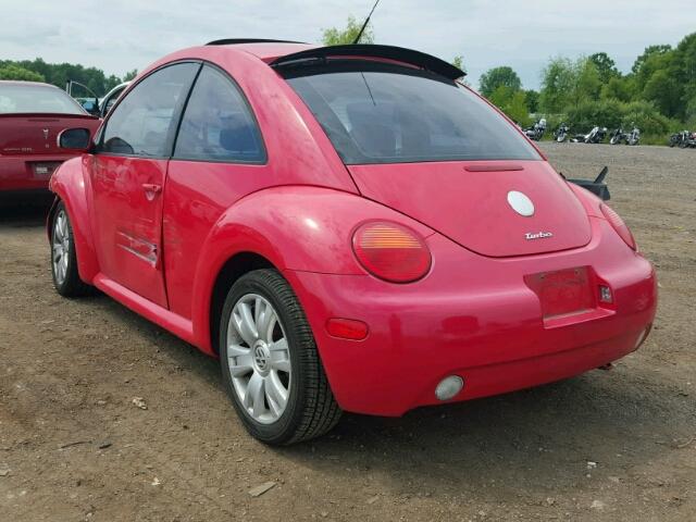 3VWCD21C43M444017 - 2003 VOLKSWAGEN NEW BEETLE წითელი ფოტო 3