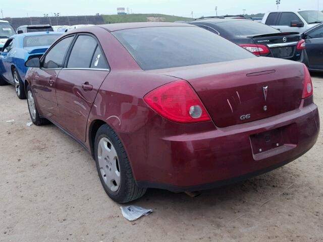 1G2ZF57B884264148 - 2008 PONTIAC G6 VALUE L BURGUNDY photo 3