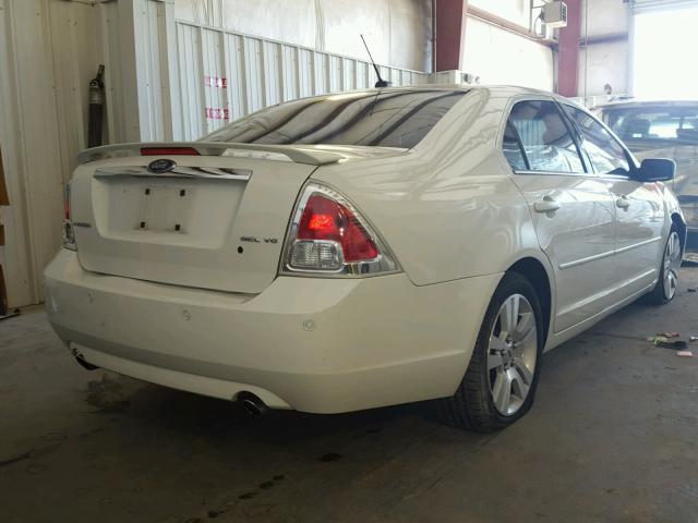 3FAHP08108R235950 - 2008 FORD FUSION WHITE photo 4