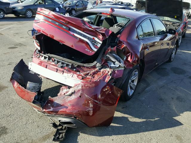 2C3CDXHG2JH176531 - 2018 DODGE CHARGER SX RED photo 4