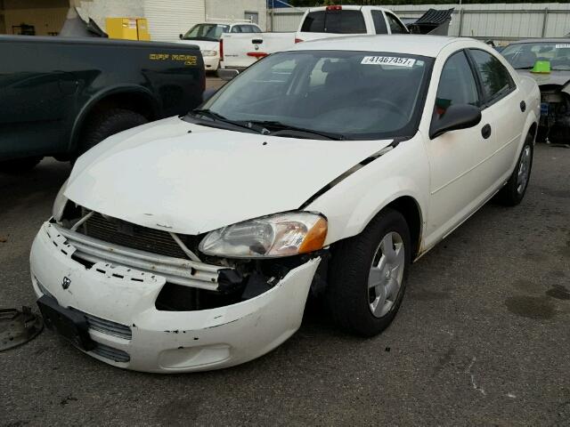 1B3EL36X04N144886 - 2004 DODGE STRATUS WHITE photo 2