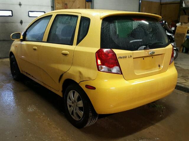 KL1TJ62624B269293 - 2004 CHEVROLET AVEO LS YELLOW photo 3