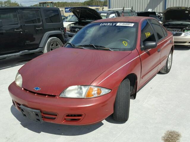 1G1JC5244Y7277044 - 2000 CHEVROLET CAVALIER RED photo 2