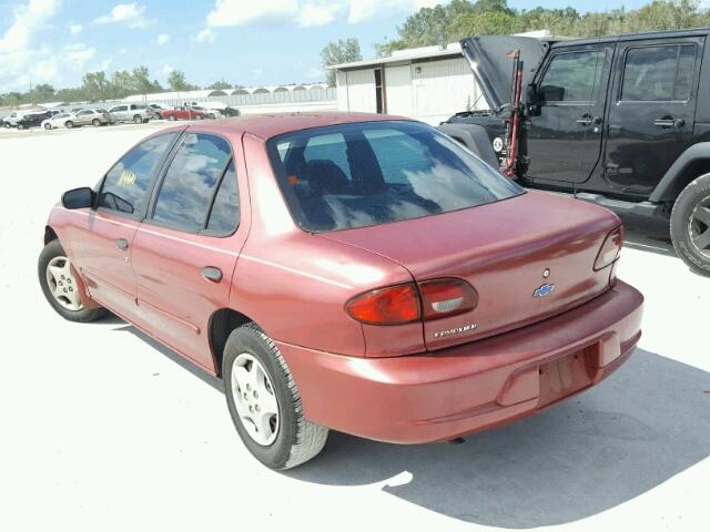 1G1JC5244Y7277044 - 2000 CHEVROLET CAVALIER RED photo 3