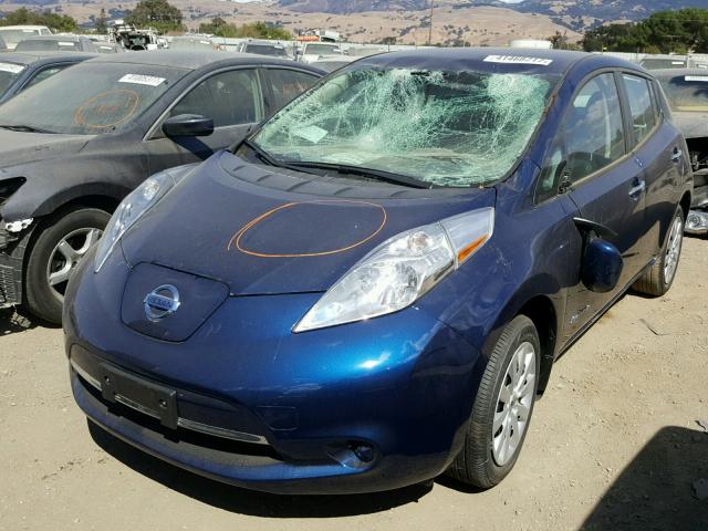 1N4BZ0CP5HC308627 - 2017 NISSAN LEAF S BLUE photo 2