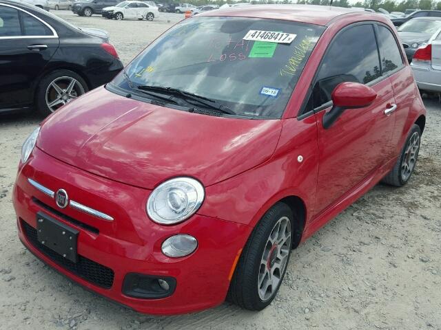 3C3CFFBRXFT741704 - 2015 FIAT 500 SPORT RED photo 2