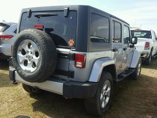 1C4BJWEGXDL602228 - 2013 JEEP WRANGLER U SILVER photo 4