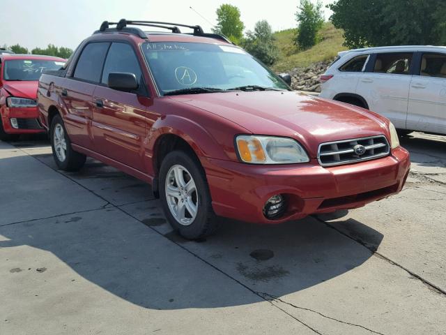 4S4BT62C857103204 - 2005 SUBARU BAJA SPORT RED photo 1