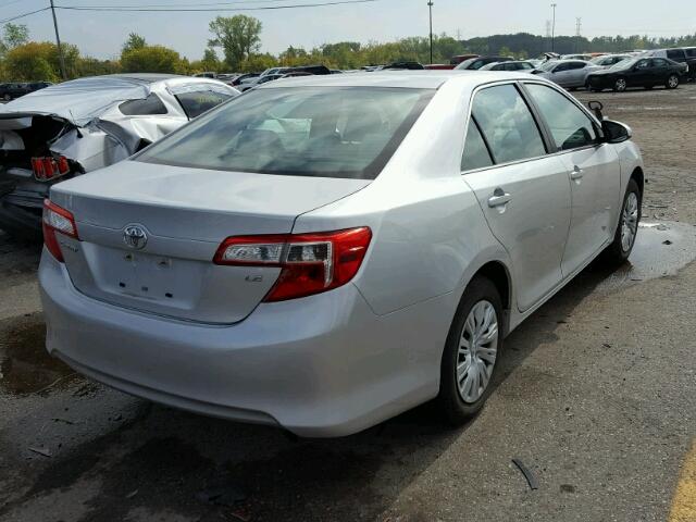 4T1BF1FKXDU255285 - 2013 TOYOTA CAMRY L SILVER photo 4