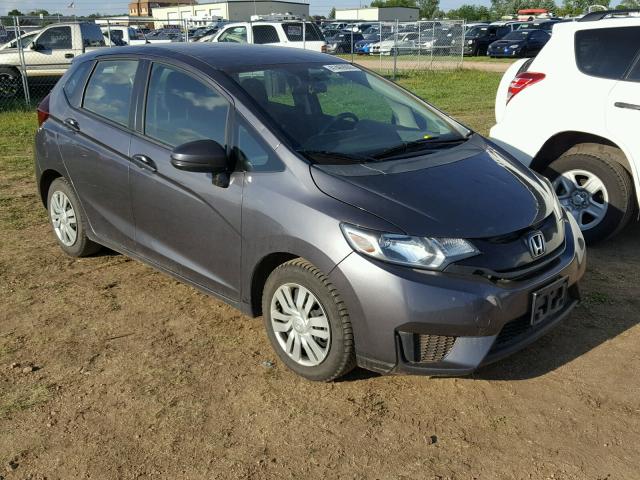 3HGGK5G55FM784819 - 2015 HONDA FIT LX GRAY photo 1