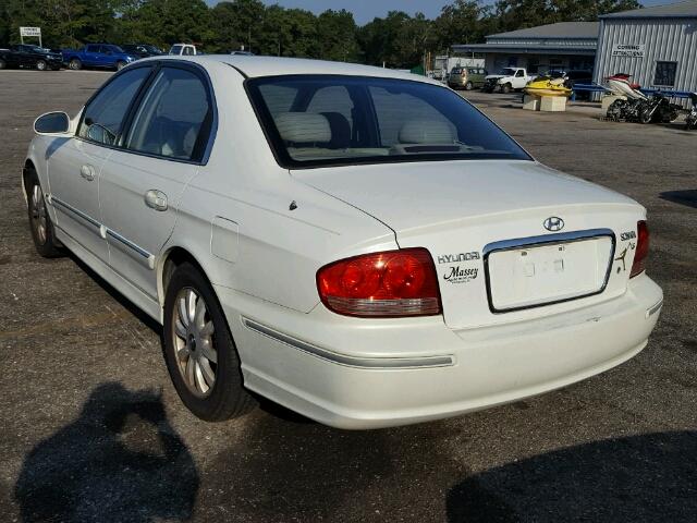 KMHWF35H85A127259 - 2005 HYUNDAI SONATA GLS WHITE photo 3