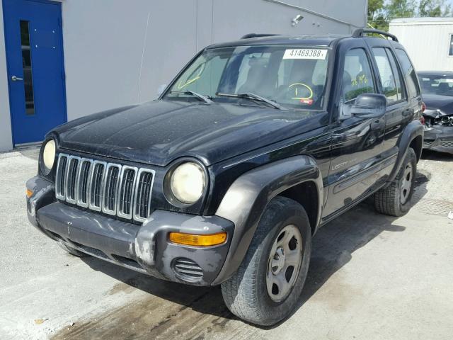 1J4GK48K73W583040 - 2003 JEEP LIBERTY SP BLACK photo 2