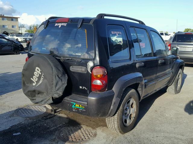 1J4GK48K73W583040 - 2003 JEEP LIBERTY SP BLACK photo 4