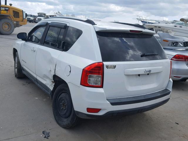 1J4NT1FA9BD156899 - 2011 JEEP COMPASS SP WHITE photo 3